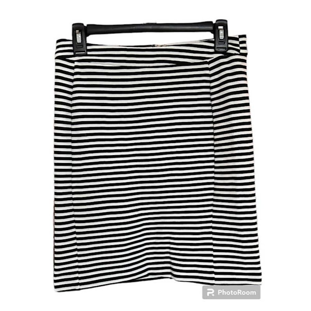 41 Hawthorn Striped Striped Pencil Skirt Stretch Mini Black/White Sz S